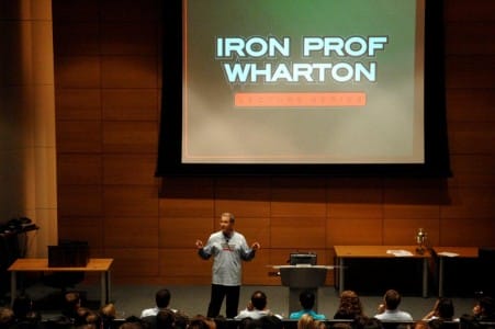 Wharton’s CIBC Endowed Professor and Vice Dean of Innovation Karl Ulrich during his pitch at the third annual Iron Prof