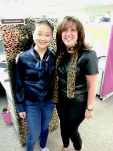 The author with her manager during her internship at Burlington Coat Factory this summer