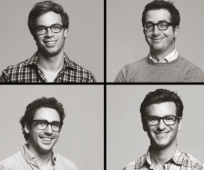Warby Parker's co-founders (clockwise from top-left): Andrew Hunt, Jeffrey Raider, David Gilboa and Neil Blumenthal, all WG'10.