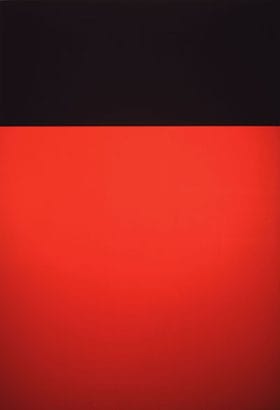 Black Red-Orange, Ellsworth Kelly, 1966, Oil on canvas, 89 × 60 inches (226.1 × 152.4 cm), promised gift of Keith L. and Katherine Sachs, Philadelphia Museum of Art