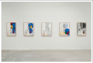 5 Postcards, Jasper Johns, 2011, various- oil and encaustic on canvas, variable dimensions, promised gift of Keith L. and Katherine Sachs, Philadelphia Museum of Art