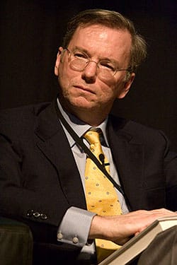 Google’s Chairman Eric Schmidt: “Google policy is to get right up to the creepy line and not cross it.” Photo credit: Wikimedia Commons, Charles Haynes.