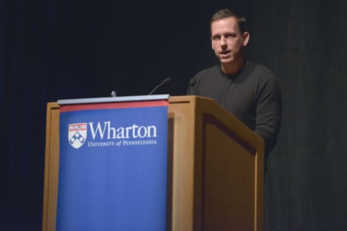 Peter Thiel at the Wharton School