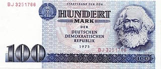 The East German 100 mark bill