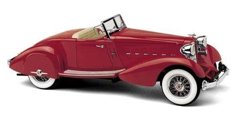 The 1934 Packard Speedster model car. Photo credit: The Danbury Mint.