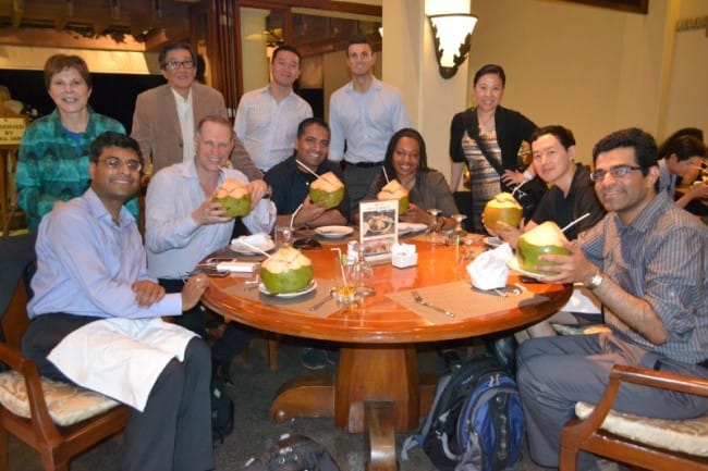 Faculty and students on the Wharton international business course in Indonesia