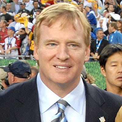Current NFL Commissioner Roger Goodell. 