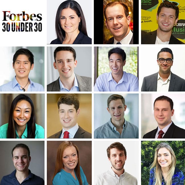 Wharton's Forbes 30 Under 30 winners