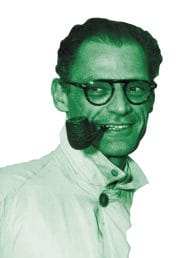 01 Jan 1956 --- Original caption: 1/1/1956-Arthur Miller, American playwright (1915-) Head and shoulder, photo 1956. --- Image by © Corbis