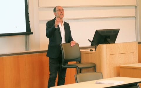 Steven Yanis, W'85 speaking during the 2016 Colloquia.