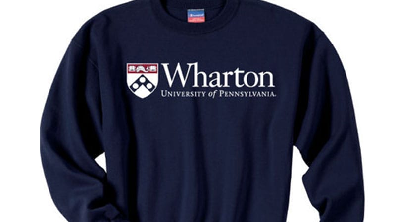 Wearing the Wharton Brand on His Chest