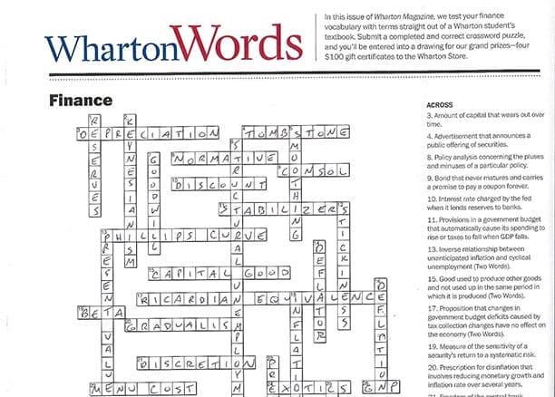 Wharton Words: Finance