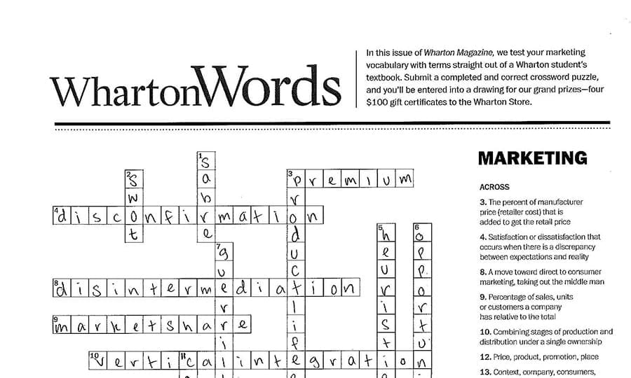 Wharton Words: Marketing