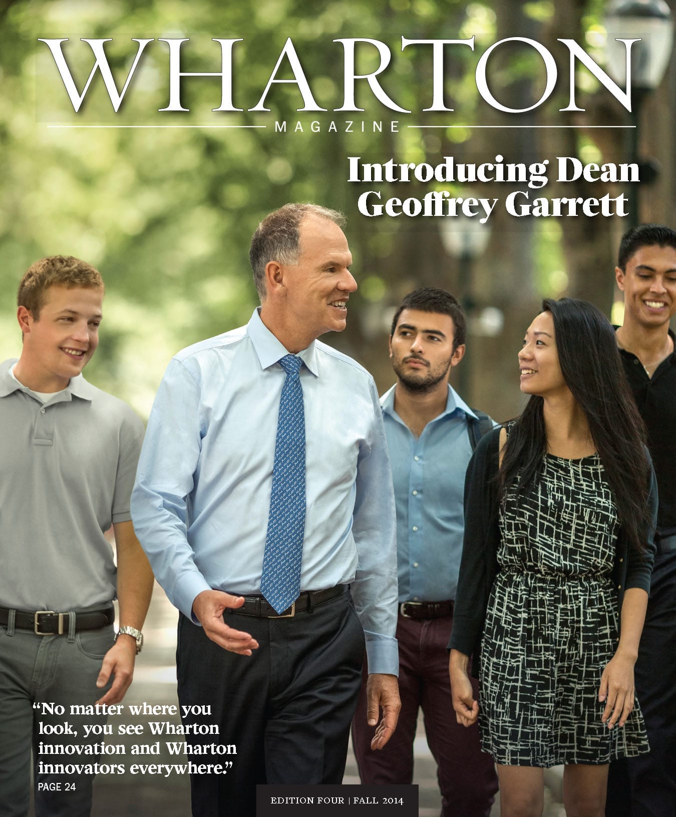 Fall 2014 Wharton Magazine cover