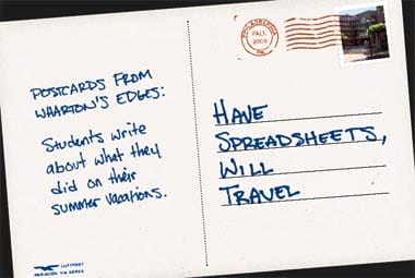 A postcard with the words 