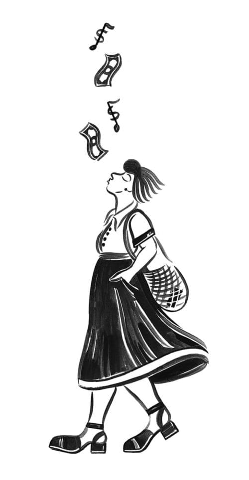 Woman whistling