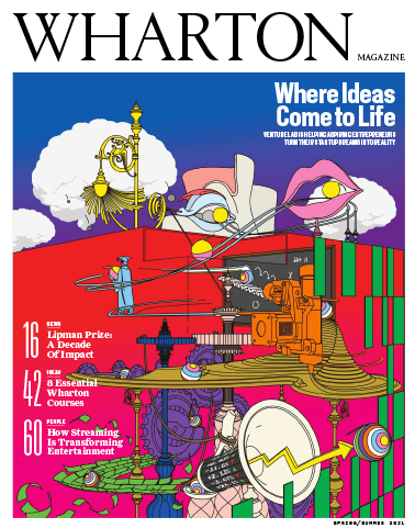 Wharton Magazine cover for Spring/Summer 2021 issue.