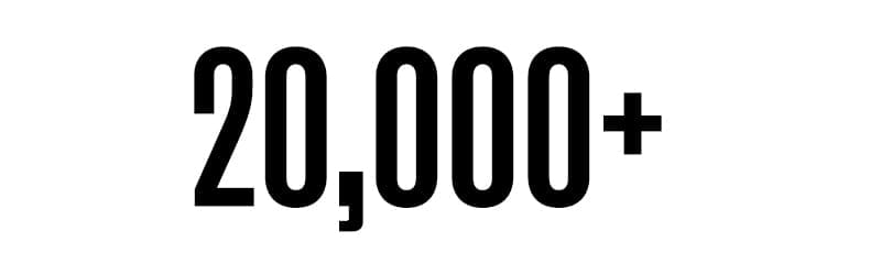 20,000+
