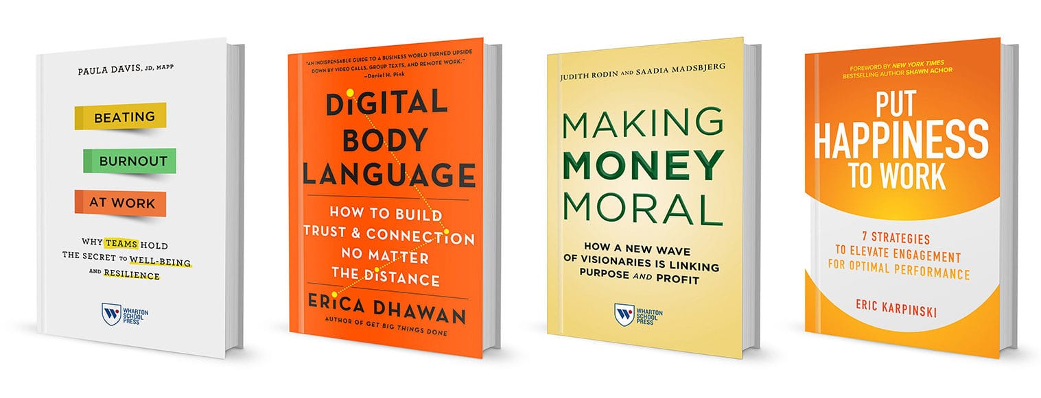 four books written by Wharton faculty and alumni.