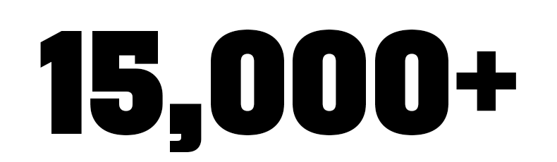 15,000+