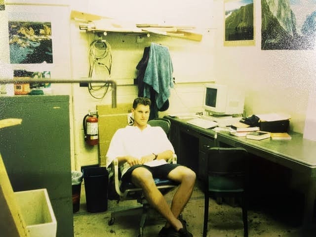 Archive photo of Duncan Watts seated in an academic office