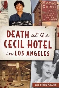 Book cover for "Death at the Cecil Hotel in Los Angeles"