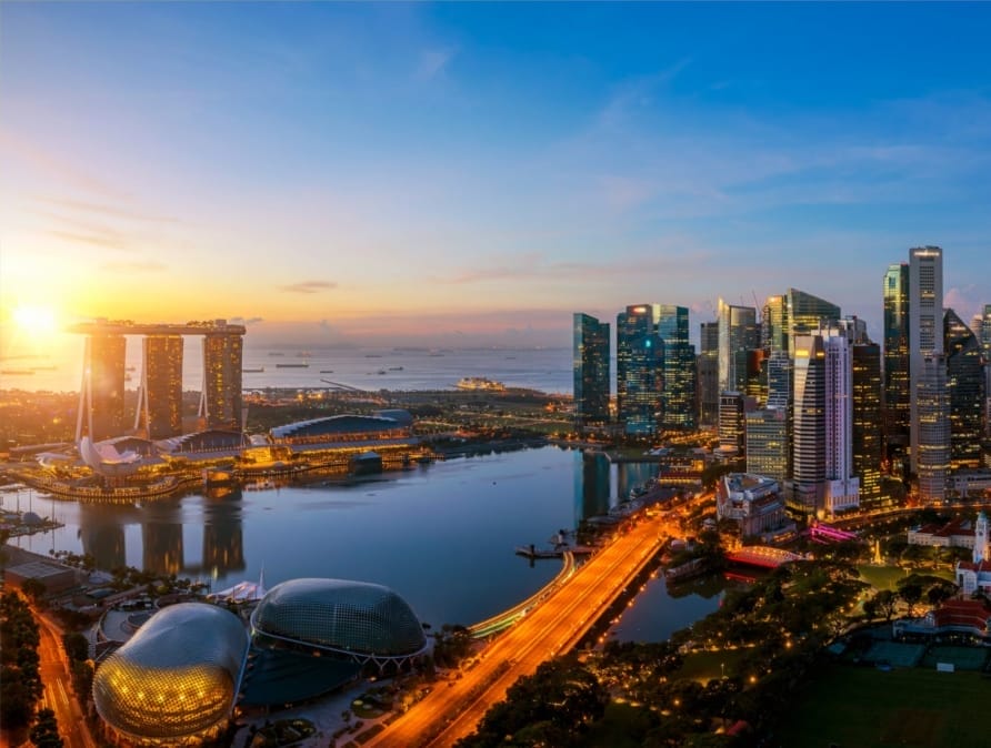 Singapore cityscape.