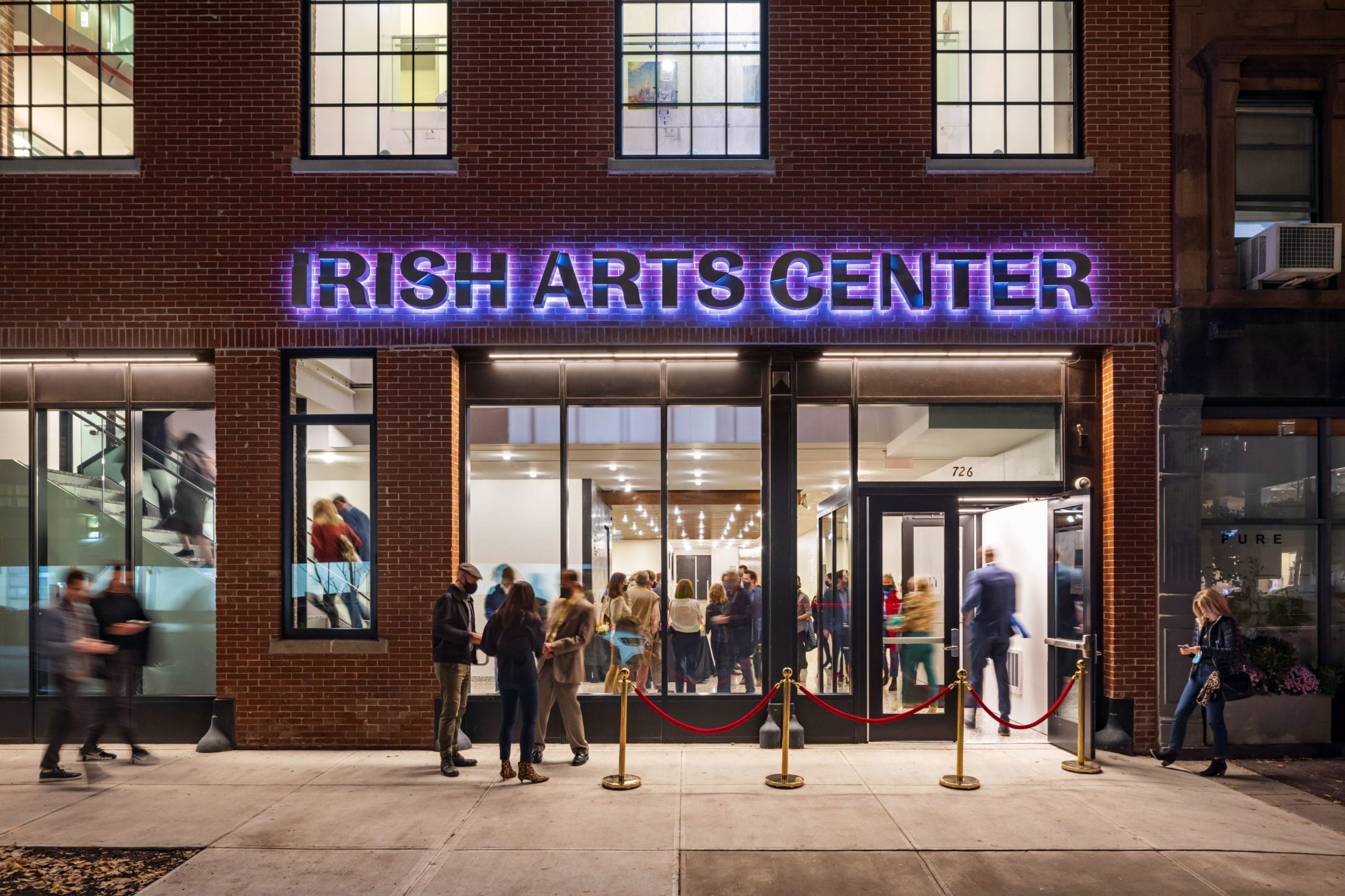 The exterior of the Irish Arts Center.