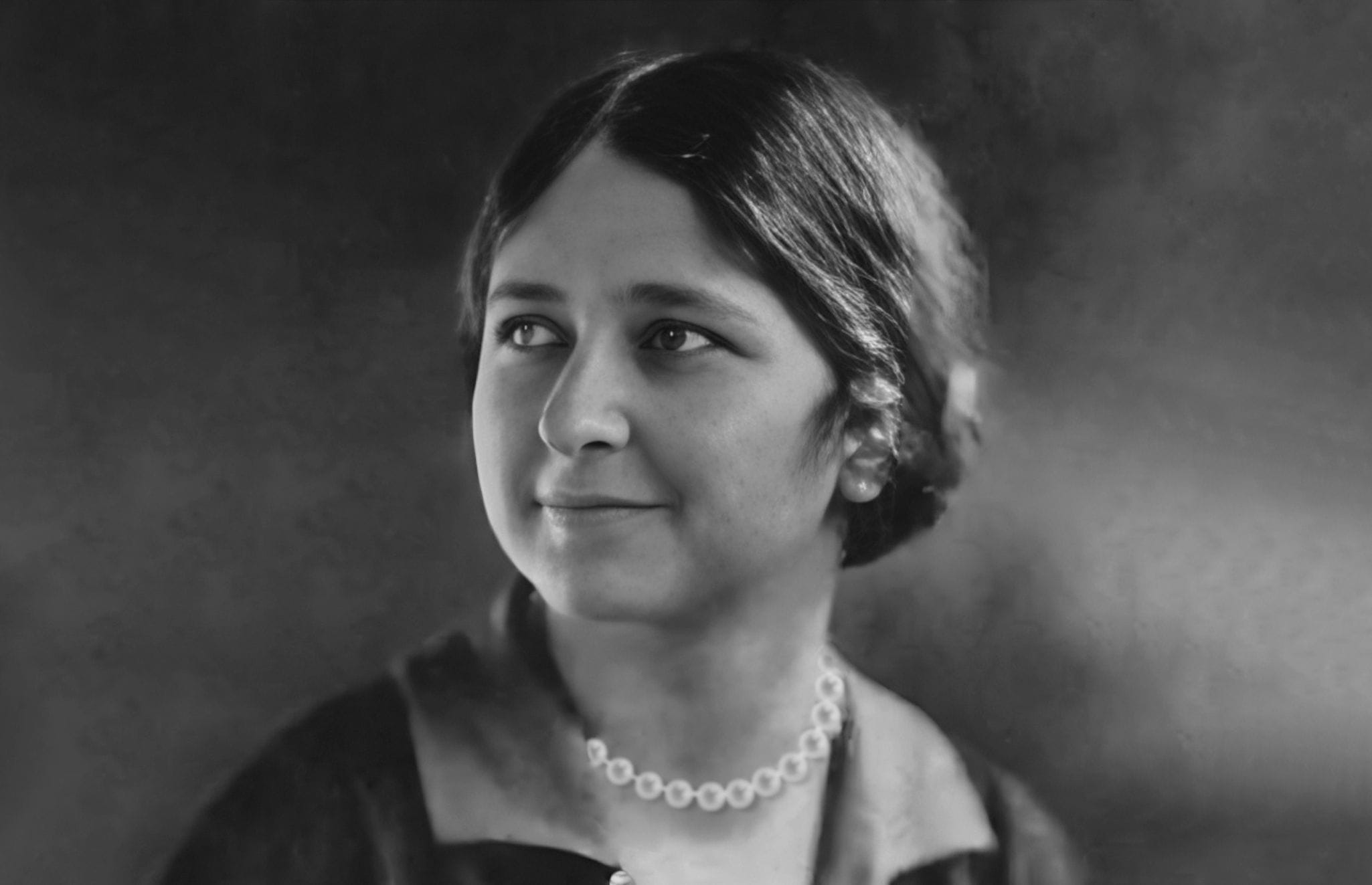 Portrait of Alma Ledig, Wharton's first alumna.