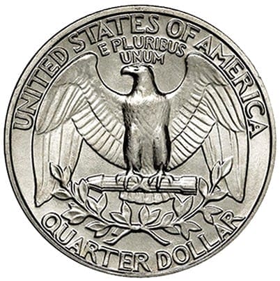 The back of a quarter.