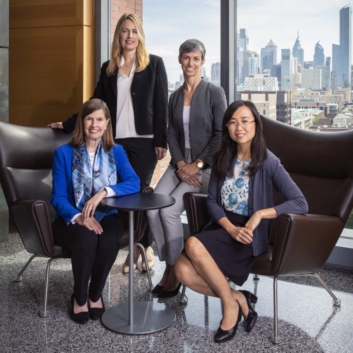 From left: Diana C. Robertson, Martine Haas, Rachel Werner, and Nancy Zhang.