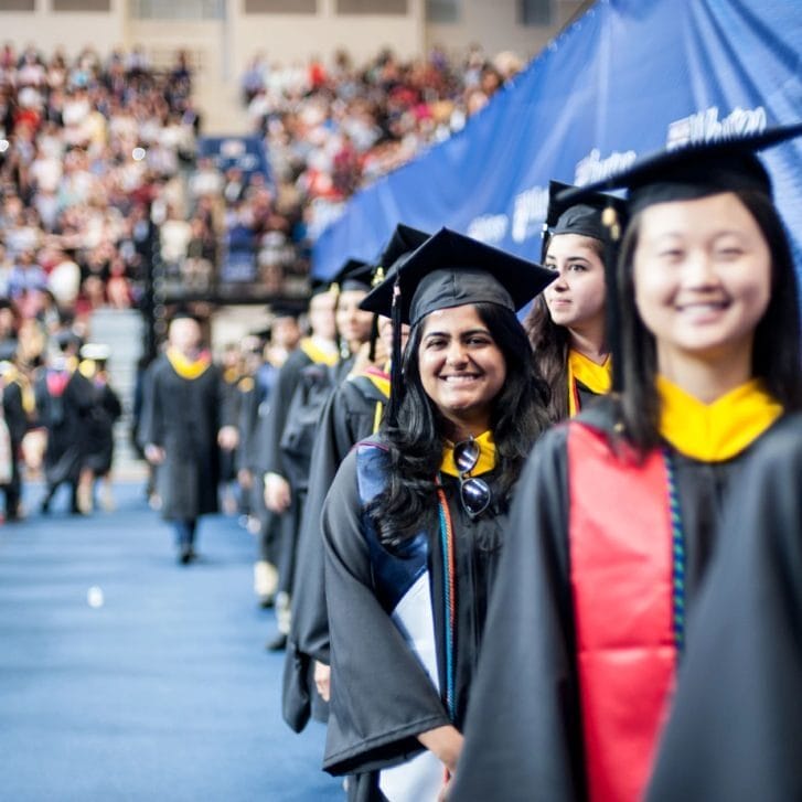 Students at the 2015 Wharton undergraduate commencement.