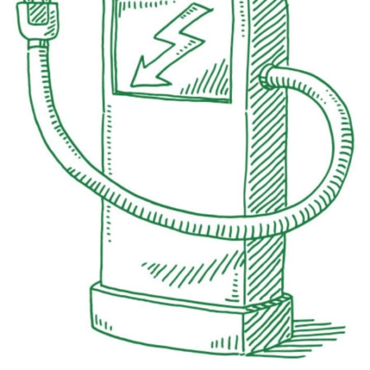 Illustration of an electric charging station.