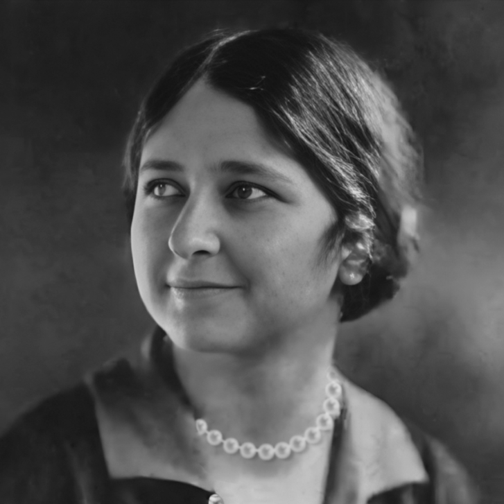 Portrait of Alma Ledig, Wharton's first alumna.