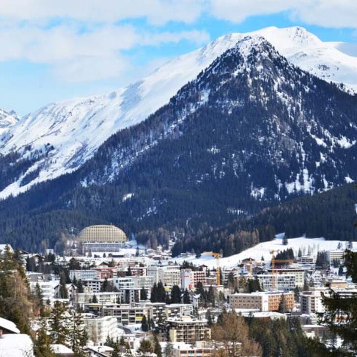Mountain view in Davos, Switzerland