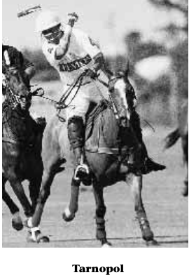 Mickey Tarnopol, W’58, riding a horse