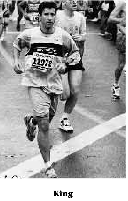 Tom King, WG’89, is seen running 