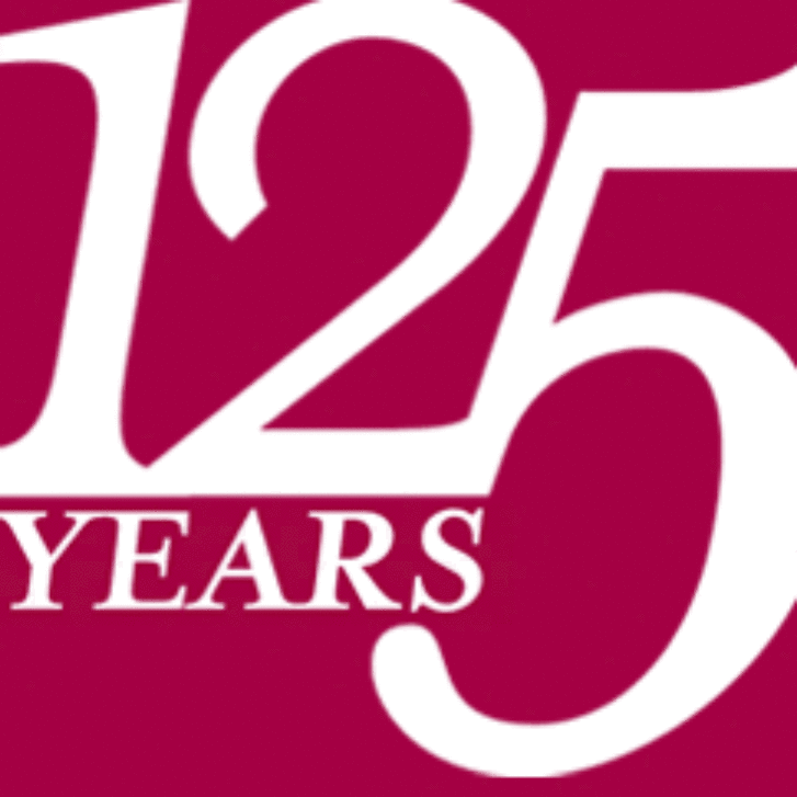 Text with the words 125 years