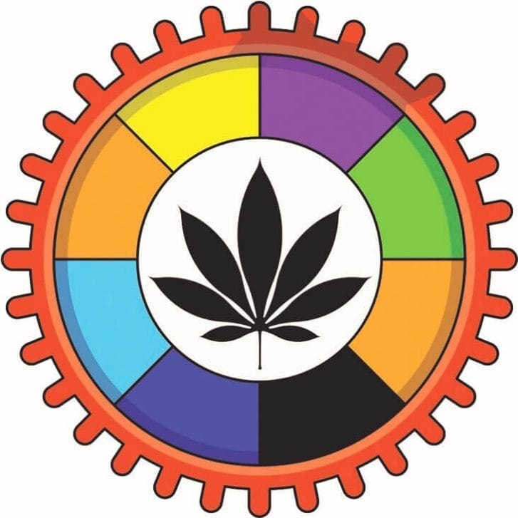 Stylized cannabis leaf