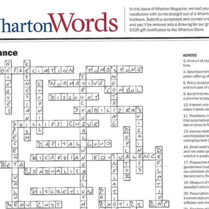 Wharton Words: Finance