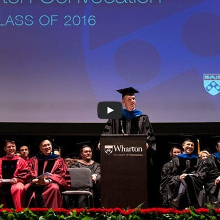 Dean Geoffrey Garrett at the 2014 Wharton MBA Convocation