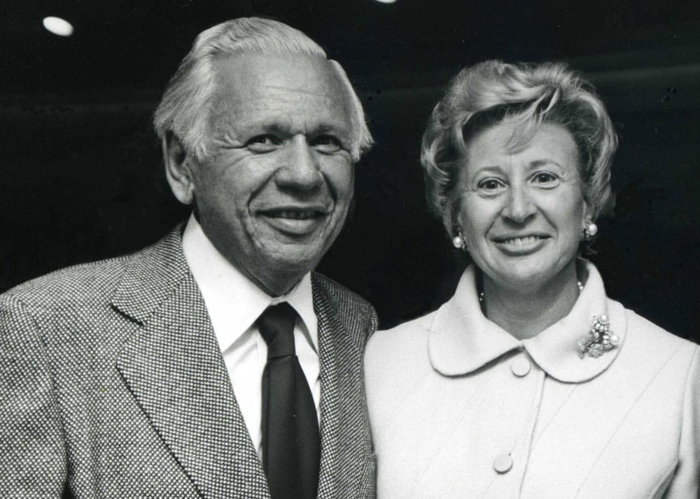 Black-and-white photo of Leonard and Sophie Davis