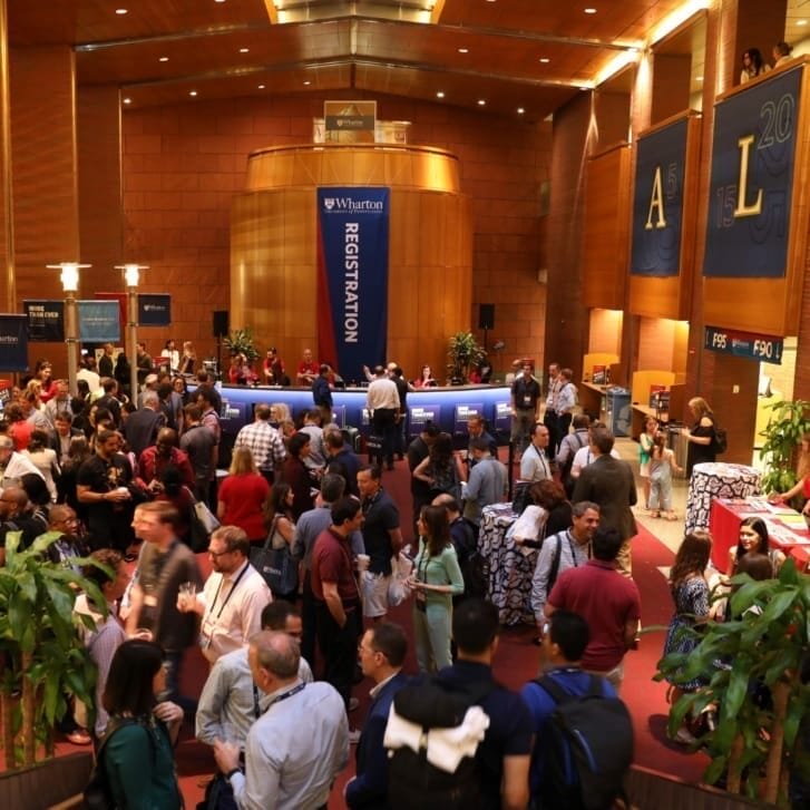 Huntsman Hall decorated for Reunion.