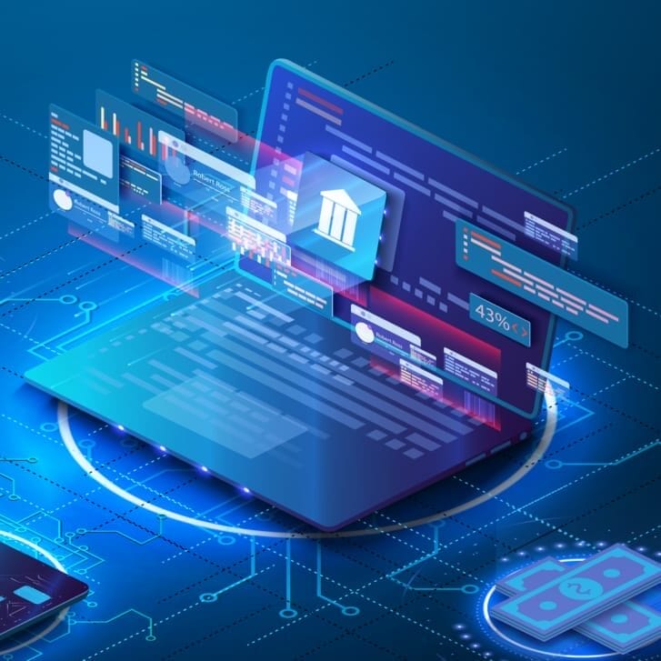 Conceptual illustration of financial technology.