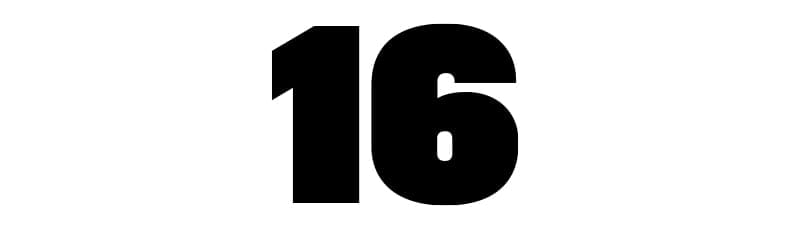 Sixteen.