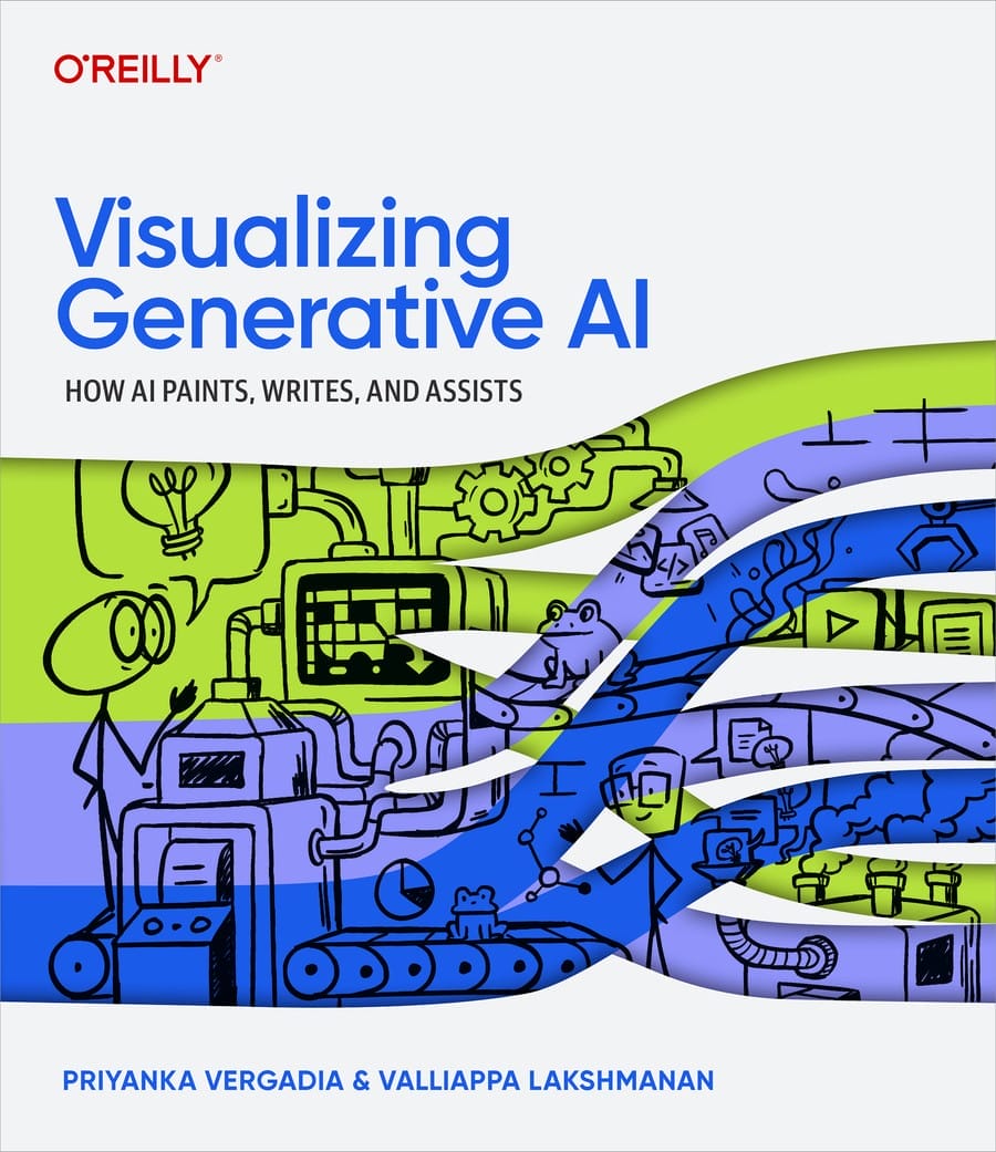 Cover of a book titled "Visualizing Generative AI."